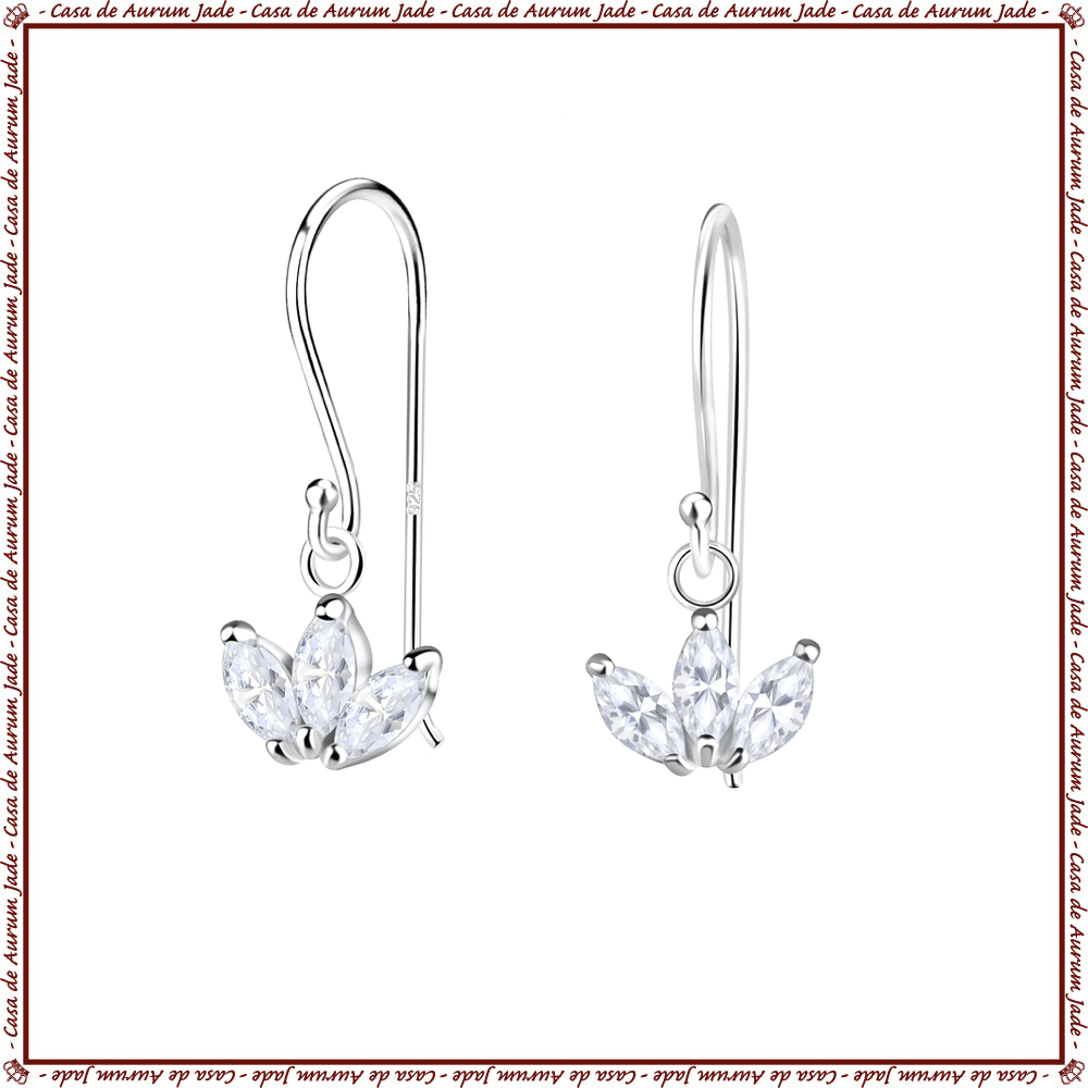 Elegant Silver Flower Earrings