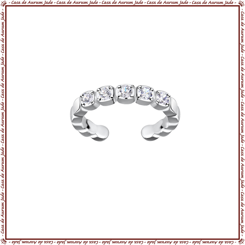 Elegant Silver Eternity Ear Cuff