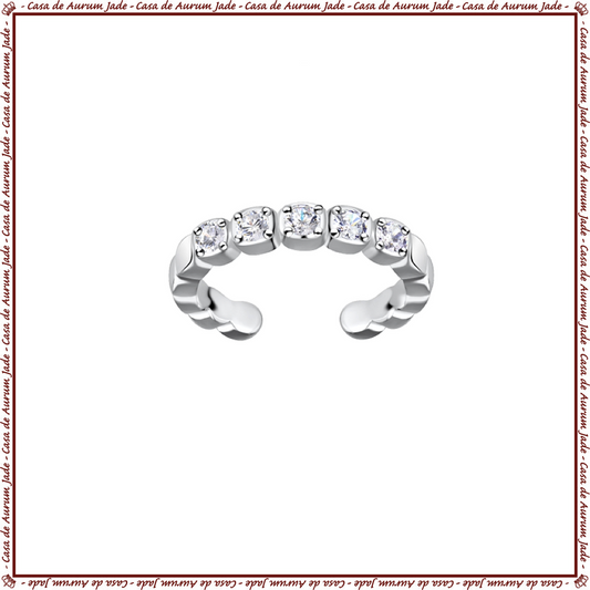 Elegant Silver Eternity Ear Cuff