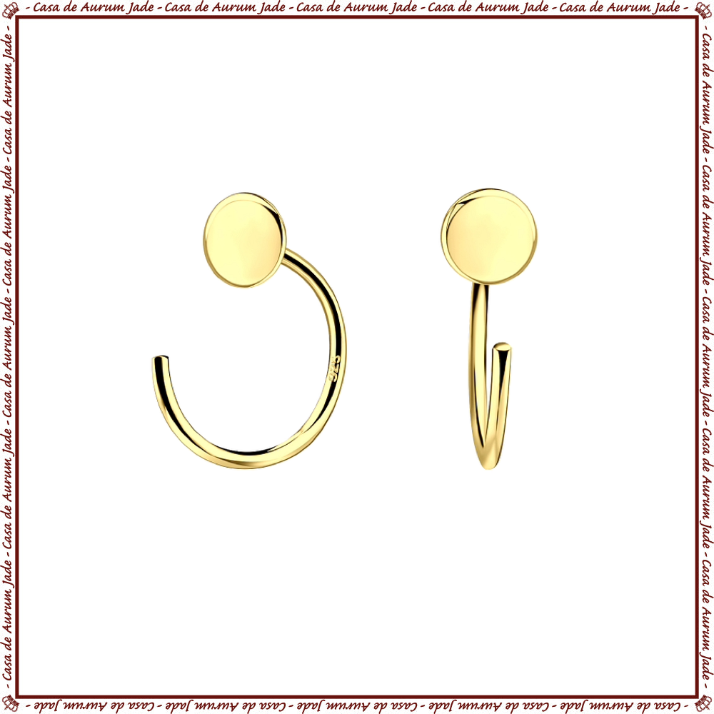 Gold Round Ear Huggers