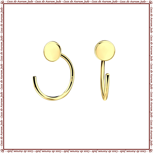 Gold Round Ear Huggers